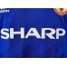 Manchester United 86/88  Away Blue Long Sleeve Soccer Jersey